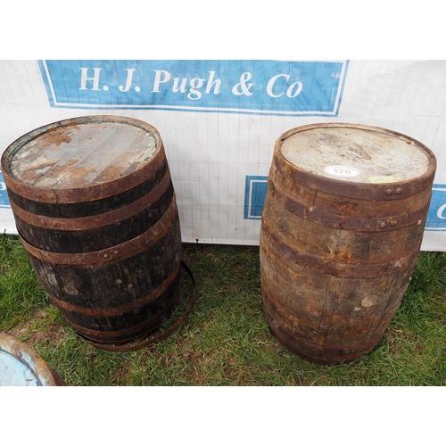 120 - 2 Whisky barrels