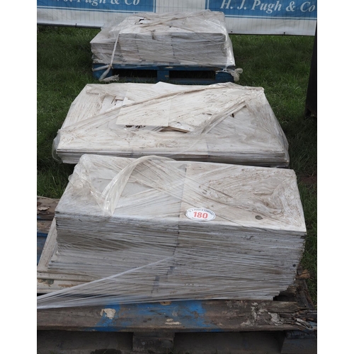 180 - 3 Pallets of white tiles