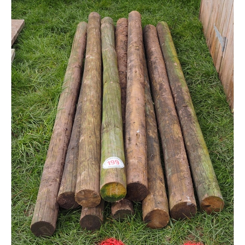 199 - 10 Wooden posts