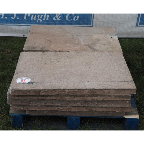 67 - 10- 3x2ft Patio slabs