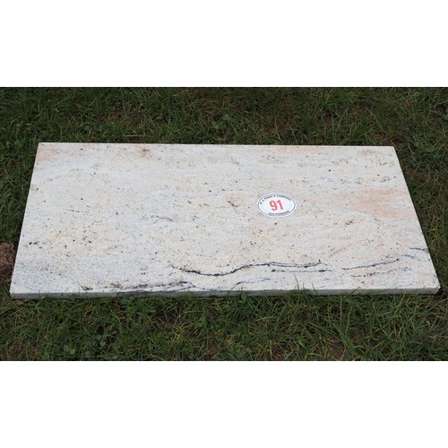 91 - Granite, rectangular 19x40