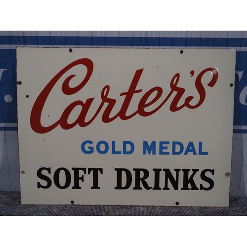 Enamel sign Carter's Gold Medal Soft Drinks 18x24"