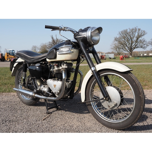 732 - Triumph Tiger 110 motorcycle. 1958. Reg. UYT 950. Frame no. 015200. Engine no. 015200. This bike has... 