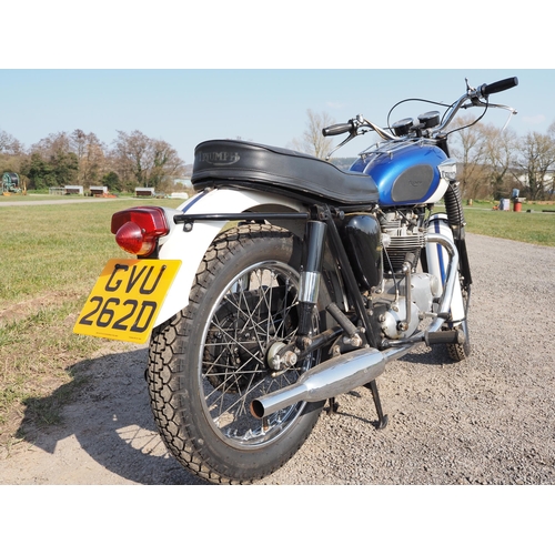 733 - Triumph TR6 Trophy motorcycle. 1966. Matching engine and frame no. TR6RDU40711. Originally supplied ... 
