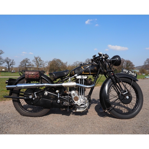 735 - Sunbeam Model 9A motorcycle. 1933. 600cc. This bike is being sold from a deceased estate. Frame no. ... 