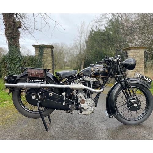 735 - Sunbeam Model 9A motorcycle. 1933. 600cc. This bike is being sold from a deceased estate. Frame no. ... 