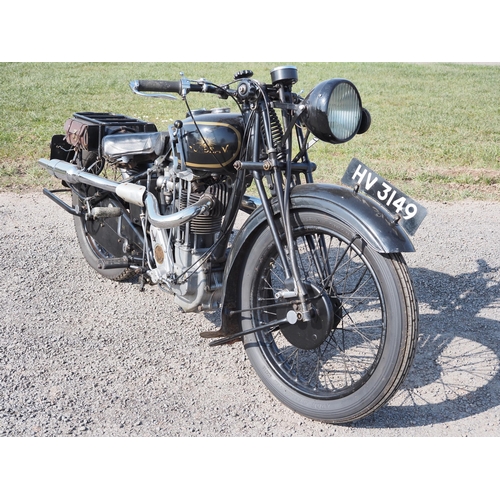 735 - Sunbeam Model 9A motorcycle. 1933. 600cc. This bike is being sold from a deceased estate. Frame no. ... 