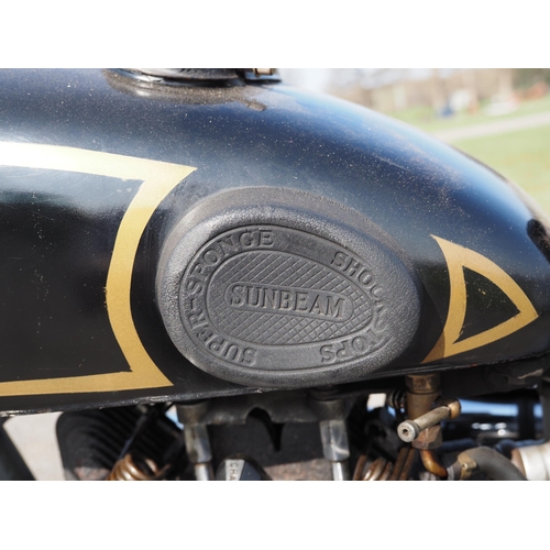 735 - Sunbeam Model 9A motorcycle. 1933. 600cc. This bike is being sold from a deceased estate. Frame no. ... 