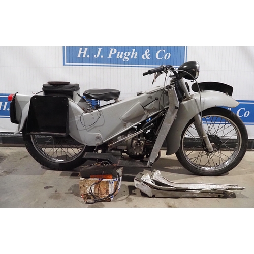 774 - Velocette LE motorcycle. Rebuilt some years ago never been started since, part needed for points to ... 