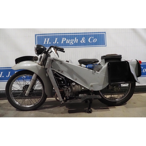 774 - Velocette LE motorcycle. Rebuilt some years ago never been started since, part needed for points to ... 