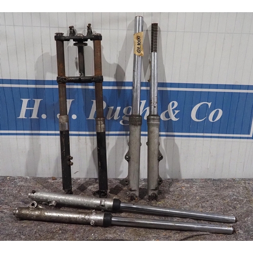 26 - Box of front forks to include BSA and GS1000