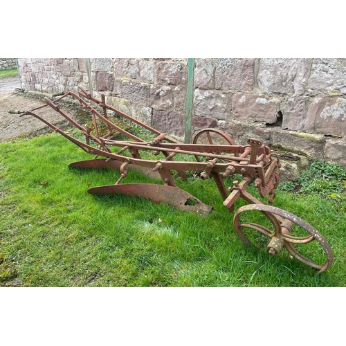 117 - Horse drawn 2 furrow plough A/F