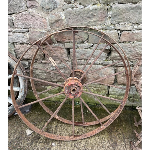 153 - Pair of iron wheels