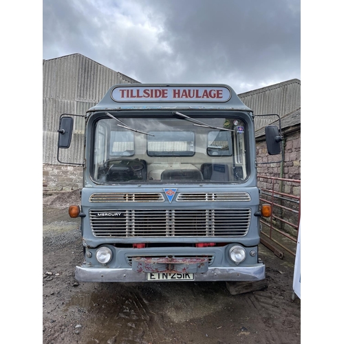 196 - AEC Mercury 4 wheeler lorry. 25ft.  1971. Engine AV505 151HP. Runs but needs attention. Restored in ... 