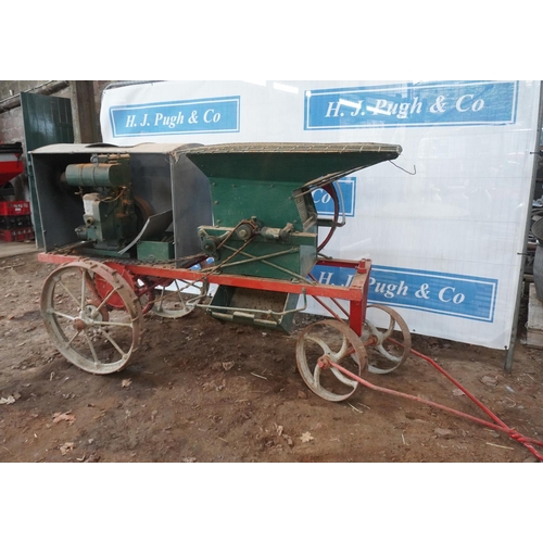 208 - Clockmill Eng & Co chaff cutter with Lister engine on 4 iron wheels