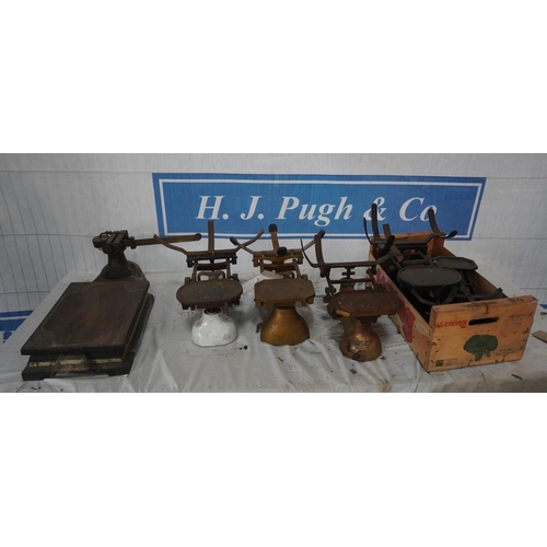 244 - Various weighing scales