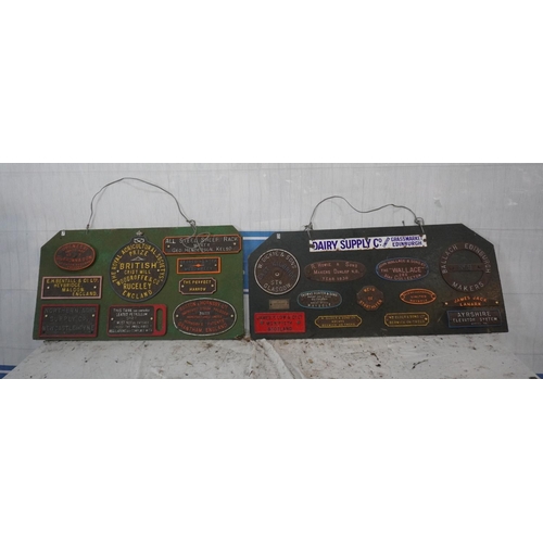 261 - Plaques on board and enamel sign -23