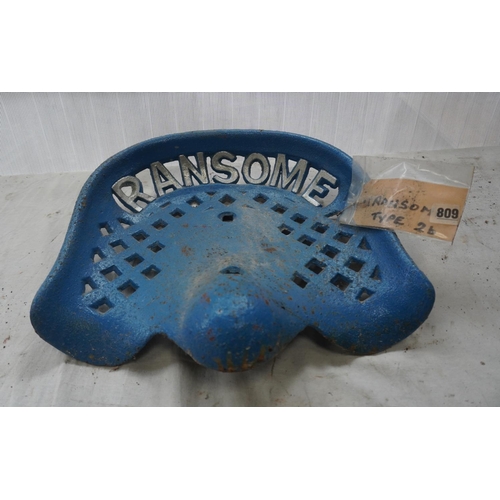 289 - Cast iron seat- Ransomes Type 2B