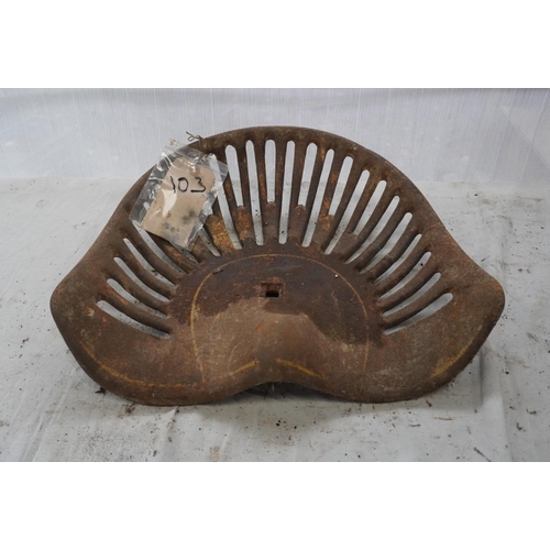 323 - Cast iron seat- Plain