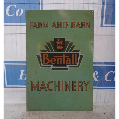 332 - Tin sign- Bentall Farm and Barn Machinery 36x24