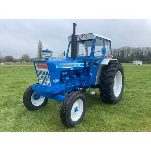 217 - Ford 7000 tractor, 1975.  Fully restored 2018.  Reg. LFM 780N Excellent tractor