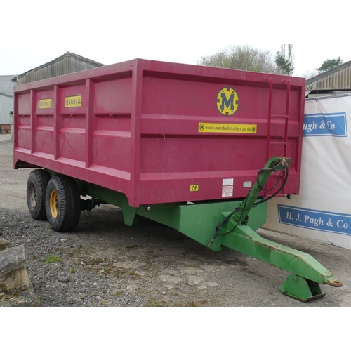 115 - Marshall 10ton TA trailer. Silage sides, oil brakes, sprung axles 12.5/80-15.3