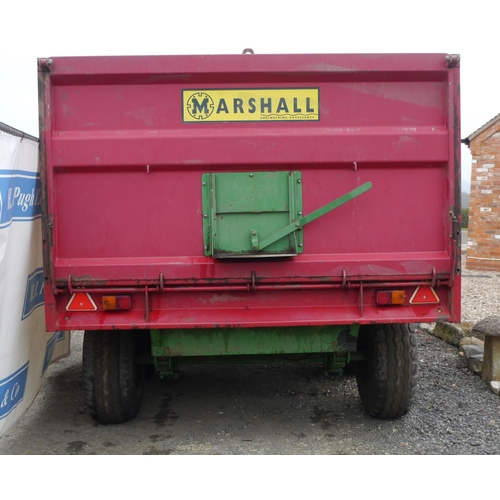 115 - Marshall 10ton TA trailer. Silage sides, oil brakes, sprung axles 12.5/80-15.3