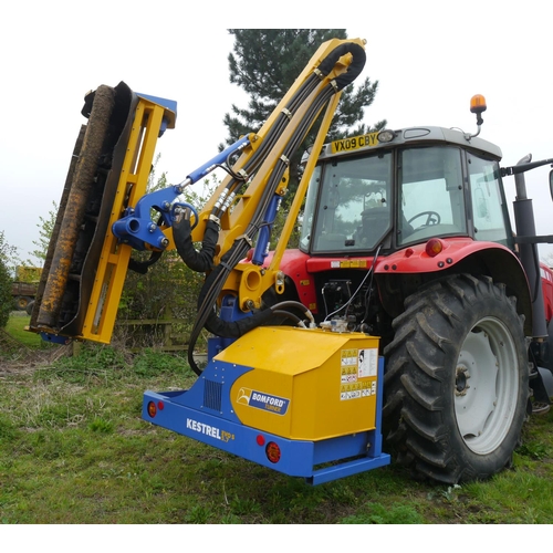 122 - Bomford Kestral EVO S 57 hedgetrimmer. 2019. Protrim flail head. Had little use, new to farm. C/W co... 