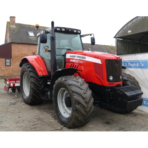 123 - Massey Ferguson 6485 Dyna 6 tractor. 4361hrs. Air con, pick up hitch. Front suspension, front weight... 