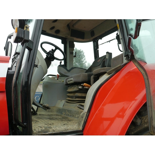 123 - Massey Ferguson 6485 Dyna 6 tractor. 4361hrs. Air con, pick up hitch. Front suspension, front weight... 