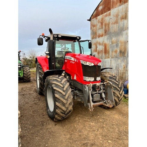 191 - Massey Ferguson 7620 tractor. 2014. 4097hrs. 50k. Air brakes. Tyres 50%. Owned from new