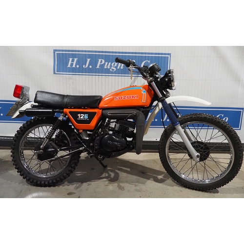 932 - Suzuki TS125 motorcycle. 1984. 123cc. Runs and rides. 6 Speed gearbox, lots of new parts. Reg. A815 ... 