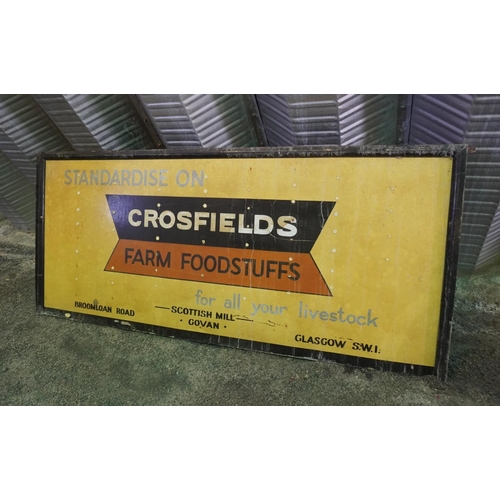 126 - Wooden sign- Crossfields Farm