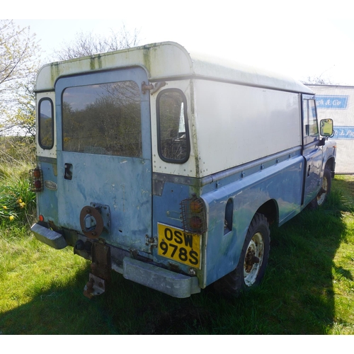 150 - Land Rover 110 Series 3. 1978. Engine runs but needs new battery. showing 50,000miles. Reg. OSW 978S... 