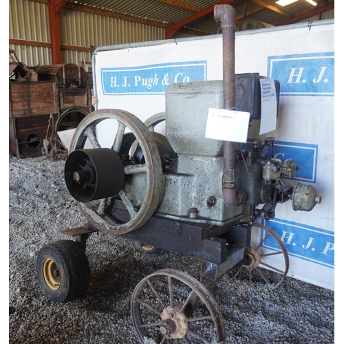 251 - Ruston Hornsby single cylinder open crank stationary engine on trolley