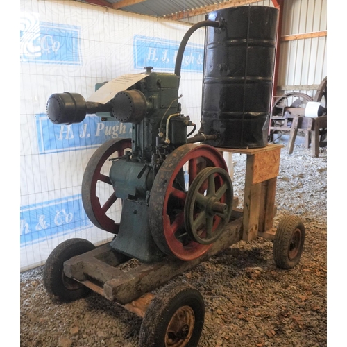 252 - Lister 6HP single cylinder stationary engine on trolley C.1938