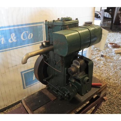 255 - Lister D 1HP stationary engine on trolley. C.1936