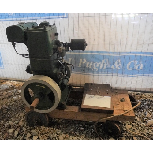 257 - Bamfords EG1 1 1/2HP. stationary engine on trolley. No.BH301