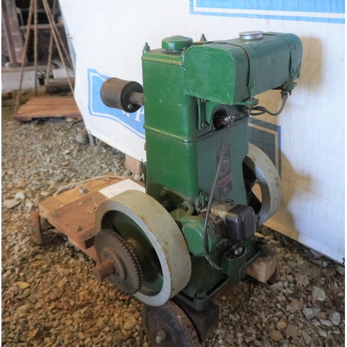 257 - Bamfords EG1 1 1/2HP. stationary engine on trolley. No.BH301