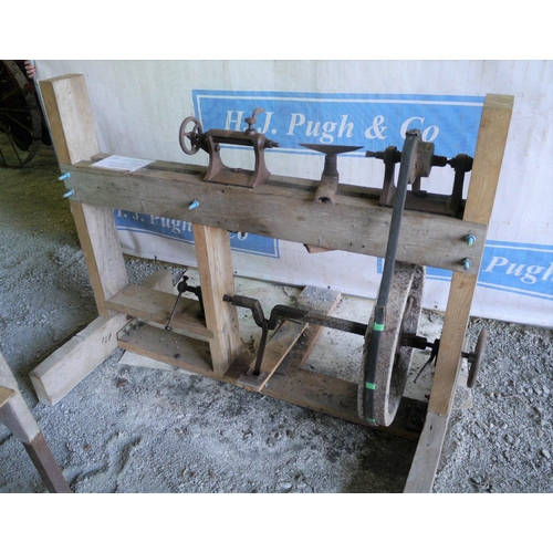 86 - Wood treadle lathe