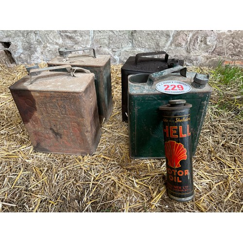 229 - 2 Gallon fuel cans to include Pratts & Shell -4