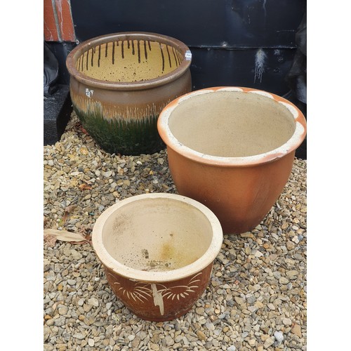 63 - 3- Glazed pots