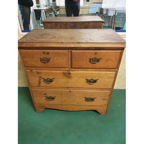 193 - Pine chest of 2 short and 2 long drawers