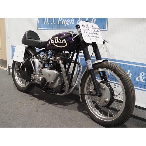 740 - Tribsa T120/Daytona Goldstar Rigid 750 motorcycle. One of 3 Mead and Tomkinson Daytona Goldstar rigi... 