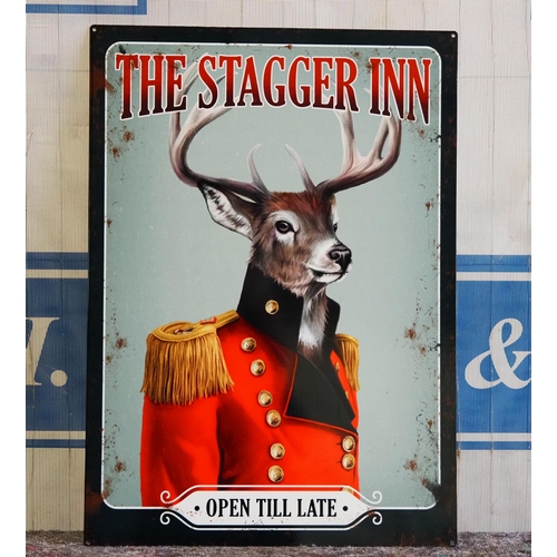 756 - Tins sign - The Stagger Inn 28x20