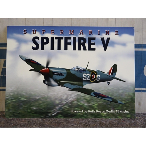 781 - Tin sign- Spitfire 28x20