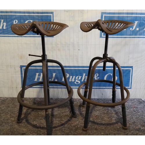 784 - 2- tractor seat stools