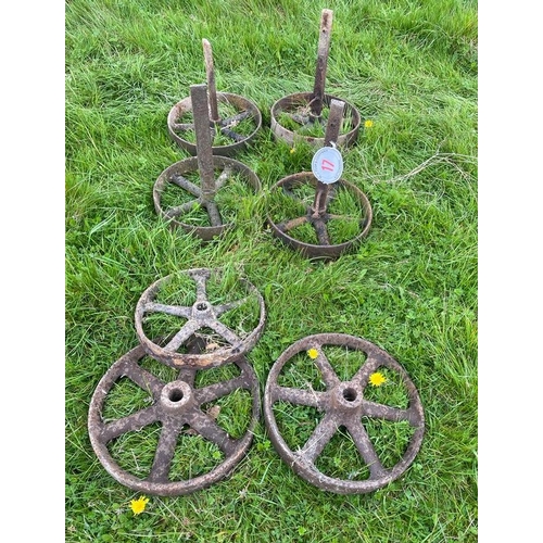 17 - 7 Cast iron wheels