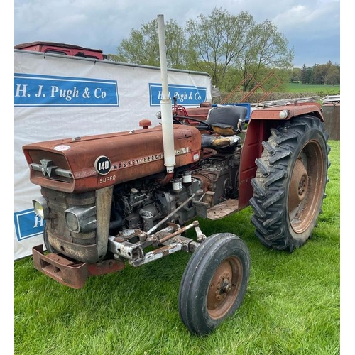 178 - Massey Ferguson 140 Super tractor. Runs and drives. 8Spd. Fitted with reduction gearbox, factory fit... 