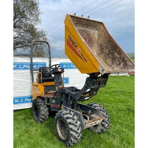 187 - Terex HD1000 Bedford 1tonne high tip. Showing 1190hrs. In good working condition. Believed 2007